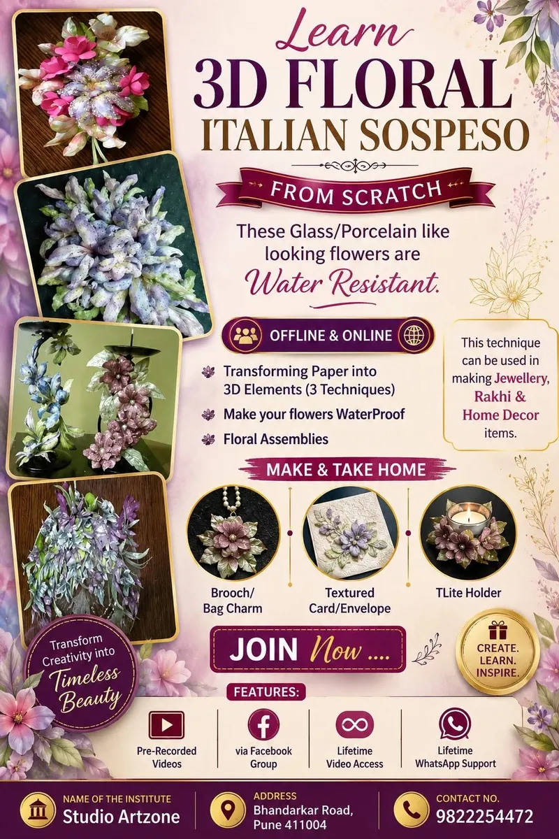 3D Floral Italian Sospeso