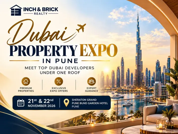 Dubai Real Estate Expo in Pune 2026 poster