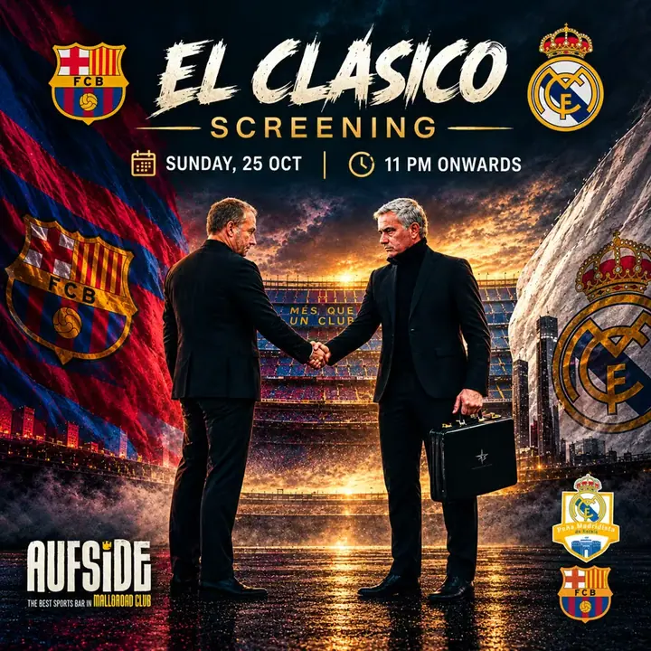 El Clásico Live Screening at Aufside poster