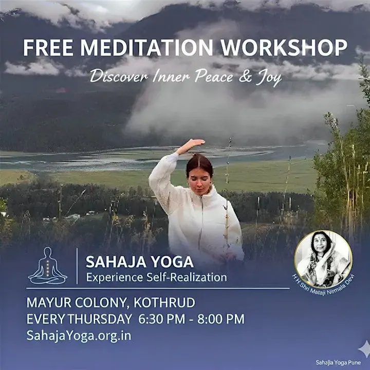 Free Meditation Workshop: Discover Inner Peace & Joy (Kothrud) poster