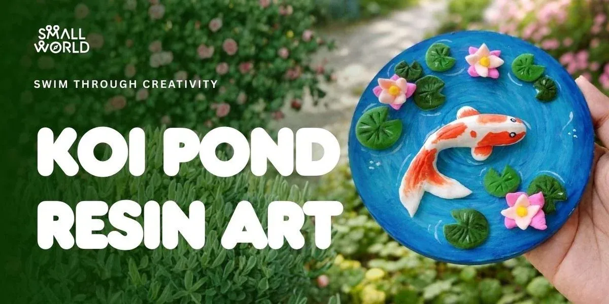 Koi Pond Resin Art poster