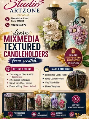 MixedMedia Textured Candleholders poster