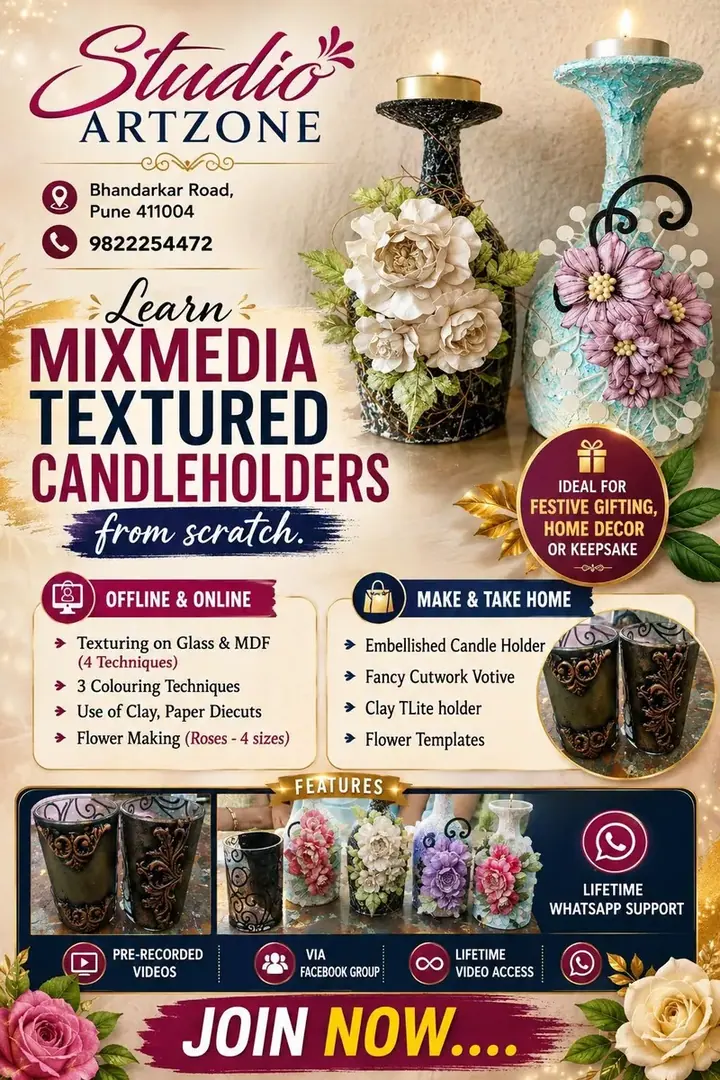 MixedMedia Textured Candleholders poster