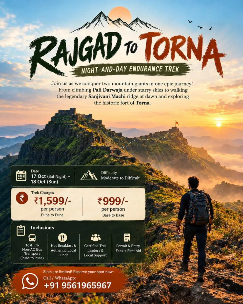 Rajgad to Torna Range Trek: The Ultimate Sahyadri Ridge Walk