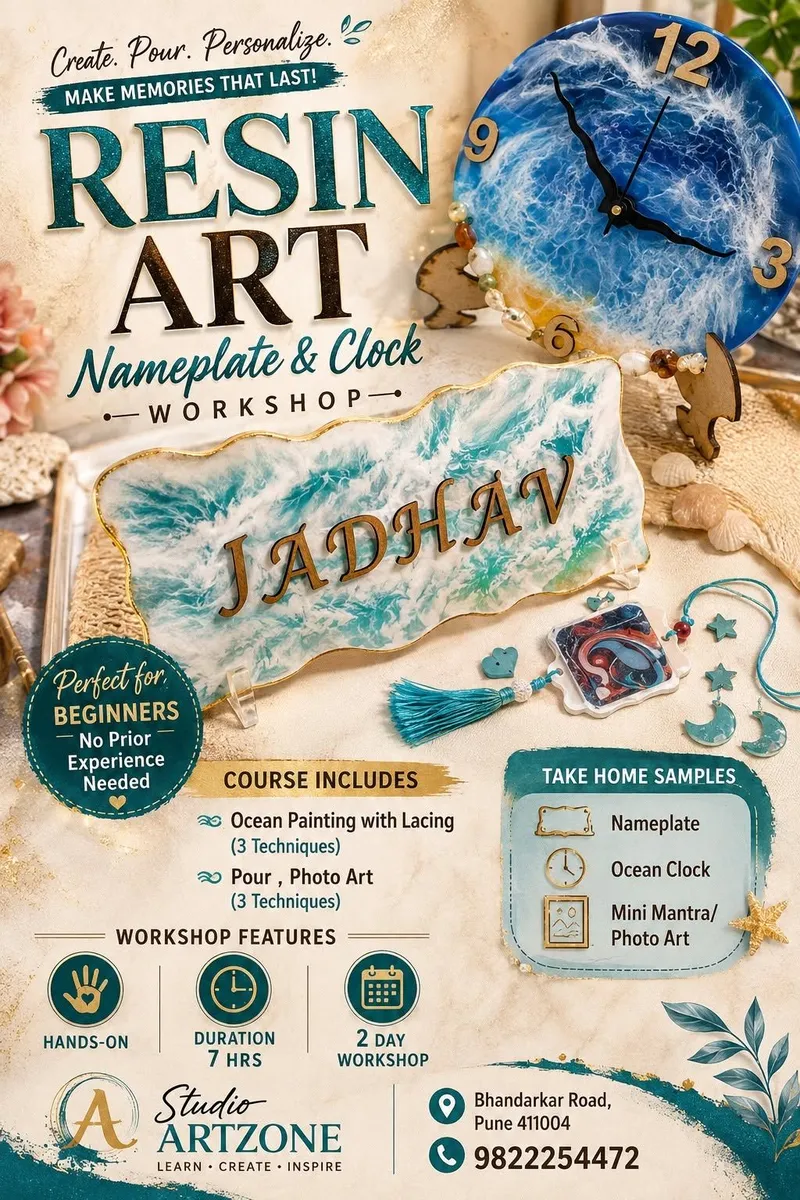 Resin Clock and Nameplate Workshop