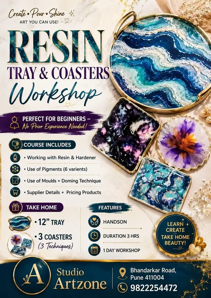 Resin Tray & Coasters poster